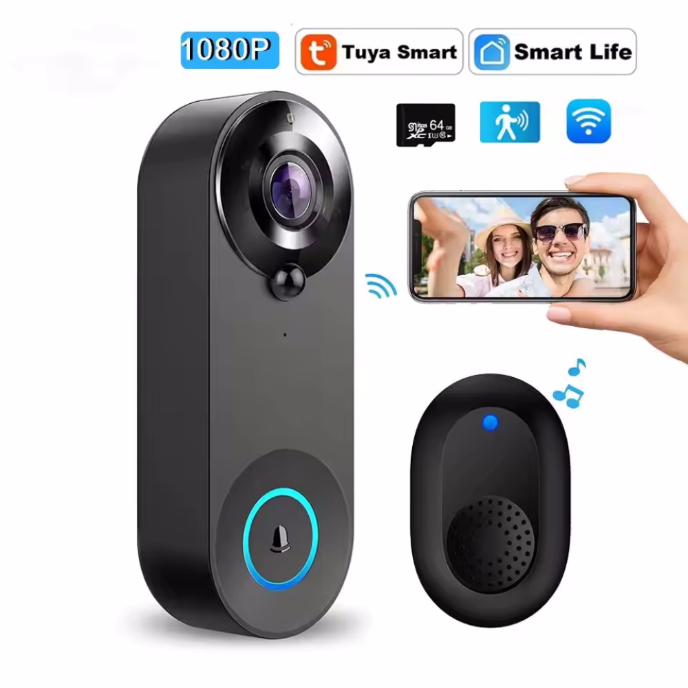 Home Security La - Tuya 1080P 무선 WIFI 초인종 비디오