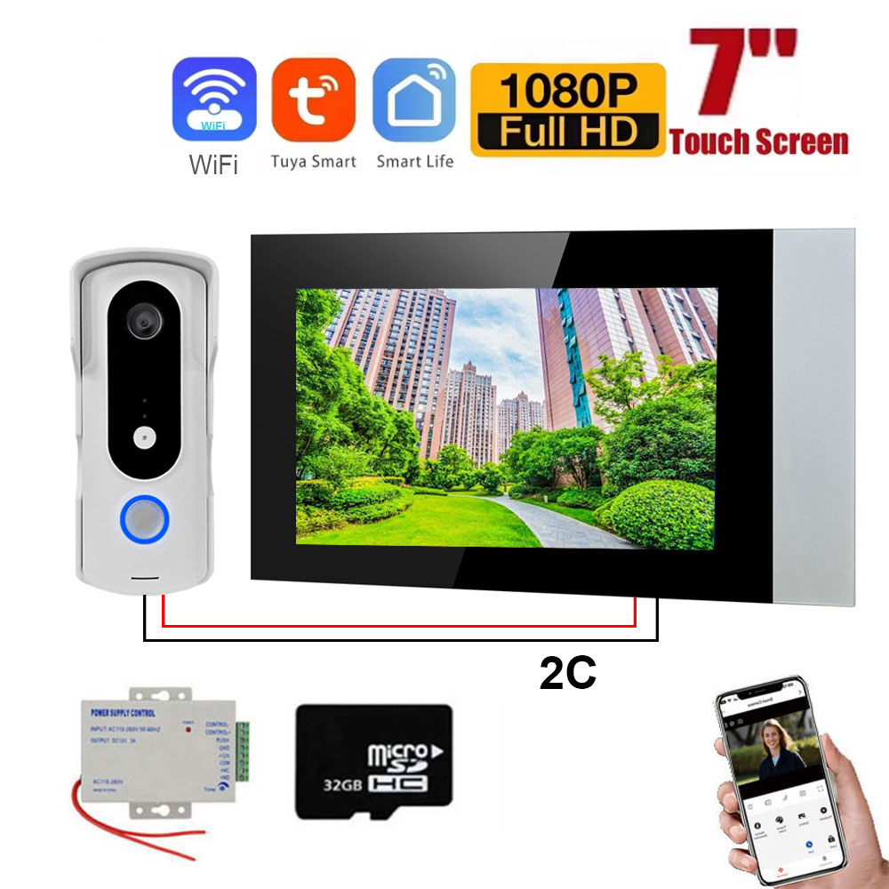 Home Security Cameras Uk - 2 와이어 스마트 홈 Tuya Wifi