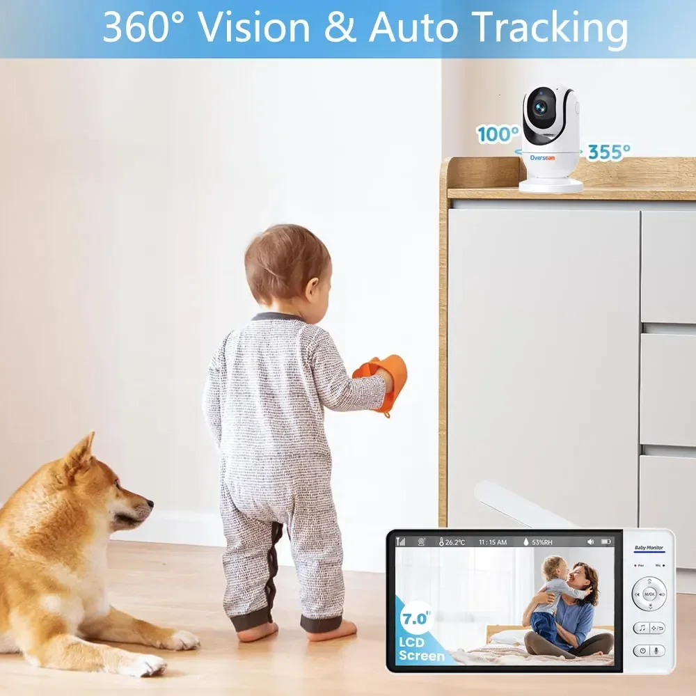 Home Security Cameras Uk - 7 인치 디스플레이 화면 비디오 베이비