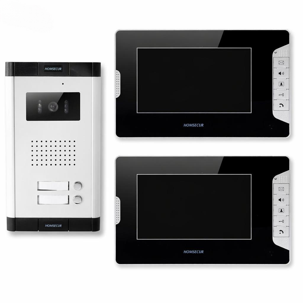 Home Security Lock System - 4선식 2가족용 비디오 도어폰 인터콤 시스템