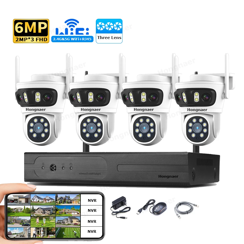 Home Security And Cctv - 2026 홍나르 6MP 4채널 3렌즈 2.4G