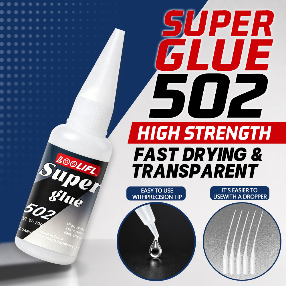 Glass Break Detector - Loolifl-502-20Ml 즉시 사용 가능한 투명 시아노아크릴레이트