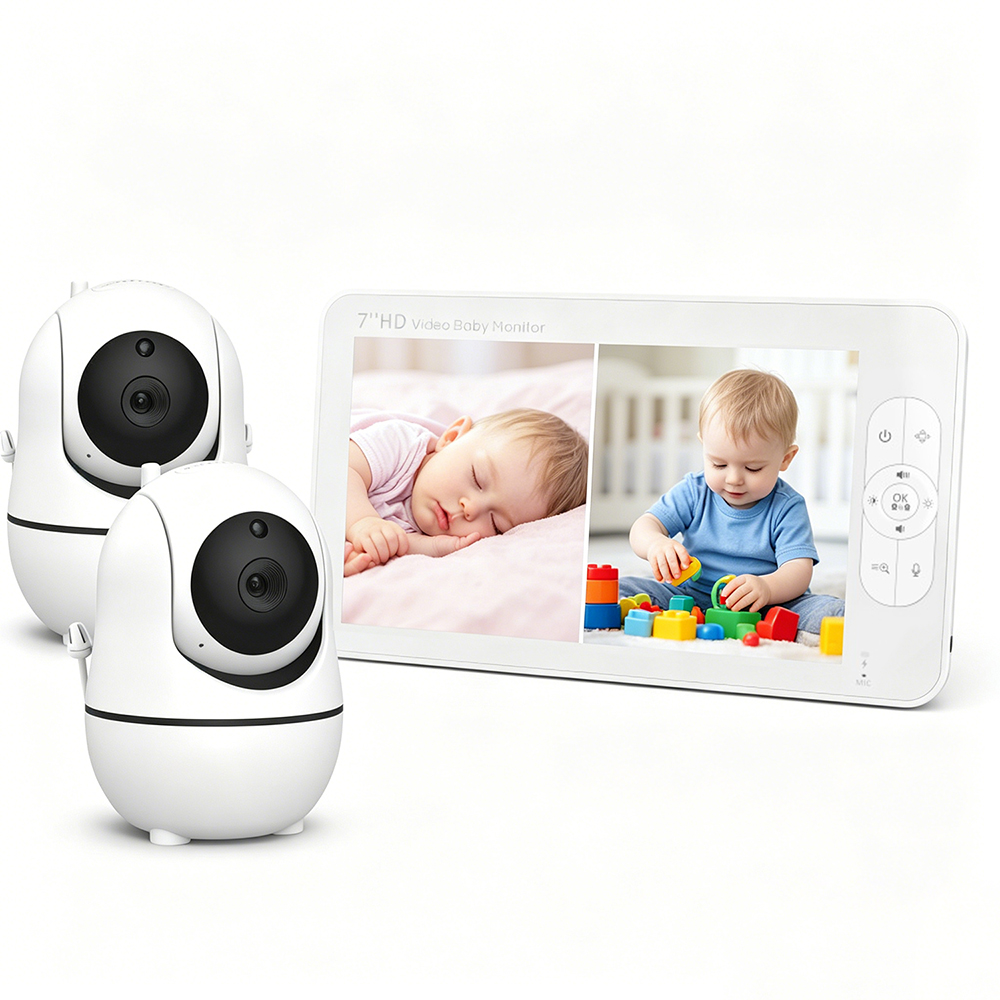 Home Security Cameras Uk - 7인치 1080P 베이비 모니터 듀얼 카메라