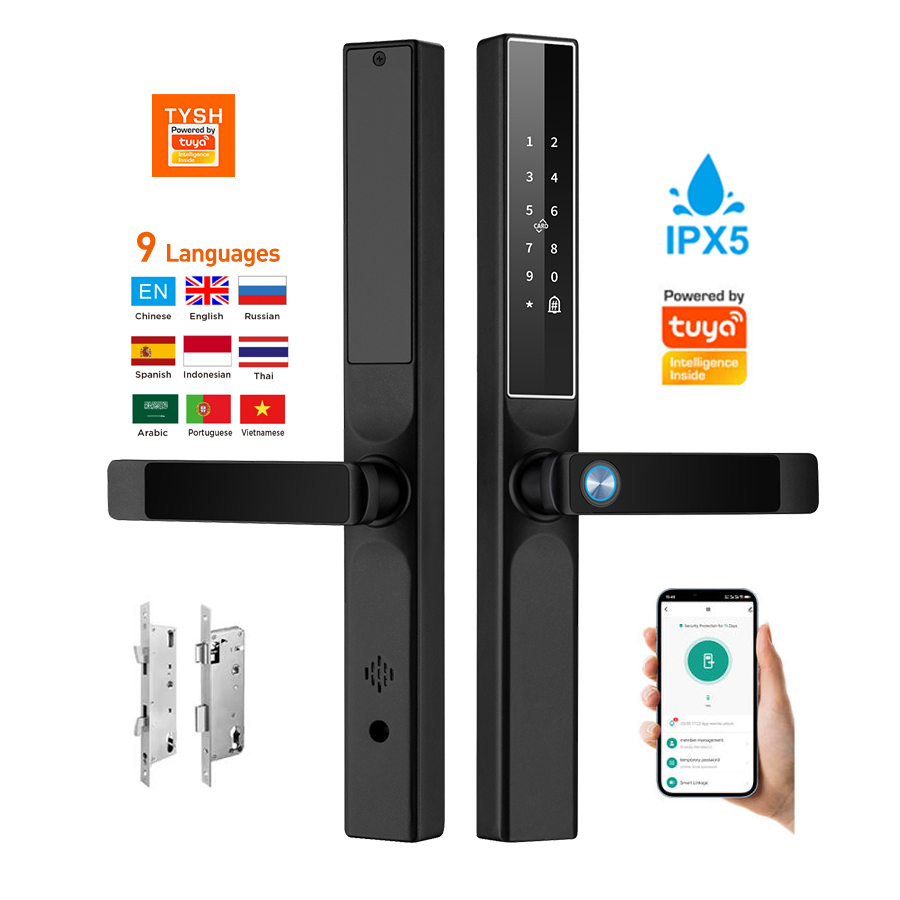 Home Security Keypad - 투야 앱 지문 도어락 코드 카드