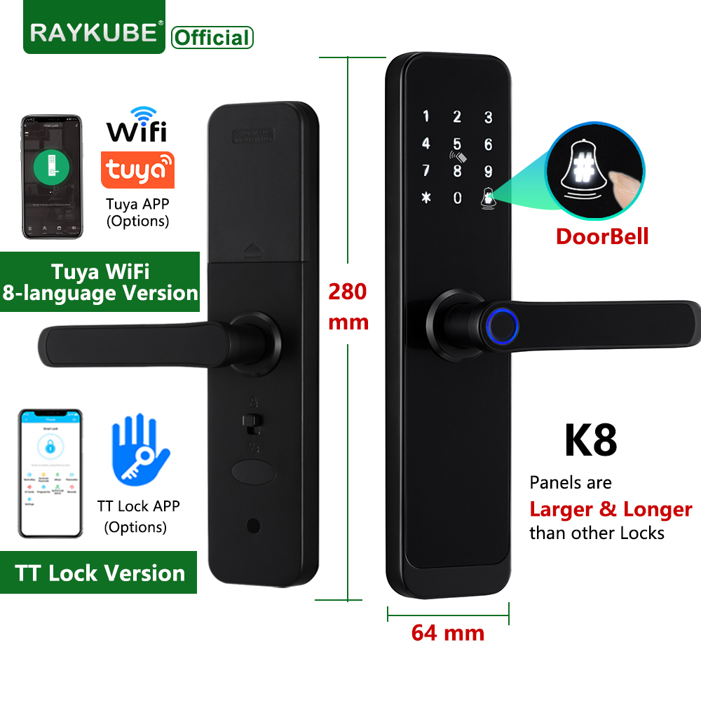 Home Security Keypad - RAYKUBE K8 스마트 도어 잠금 장치