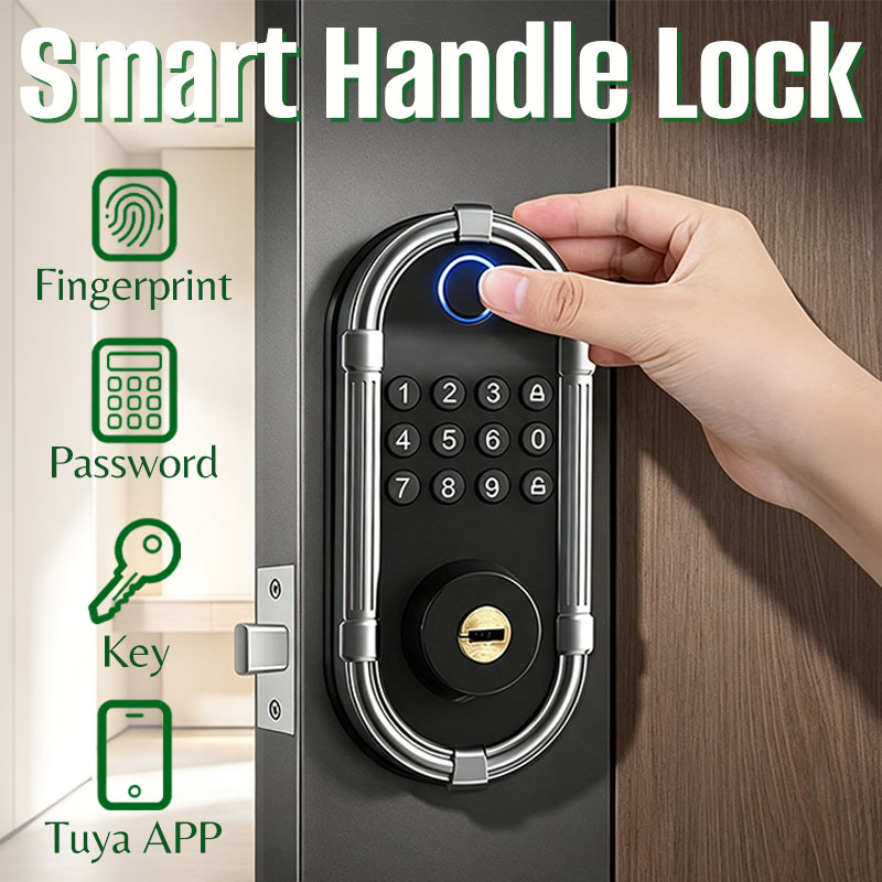 Home Security Lock System - 투야 시스템 스마트 전자 지문 핸들