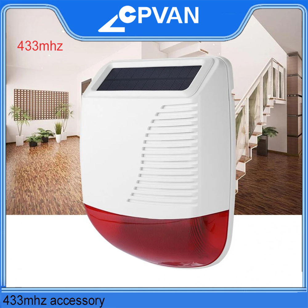 Home Security Equipment - CPVAN 야외 무선 사이렌 110dB 사운드