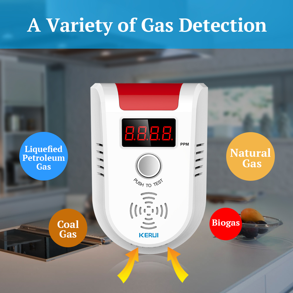KERUI GD13 LPG 가스 감지기 알람 무선 디지 - Home Security Equipment 리뷰 및 가격