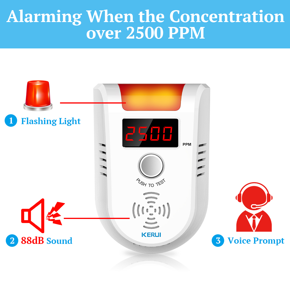 KERUI GD13 LPG 가스 감지기 알람 무선 디지 - Home Security Equipment 리뷰 및 가격