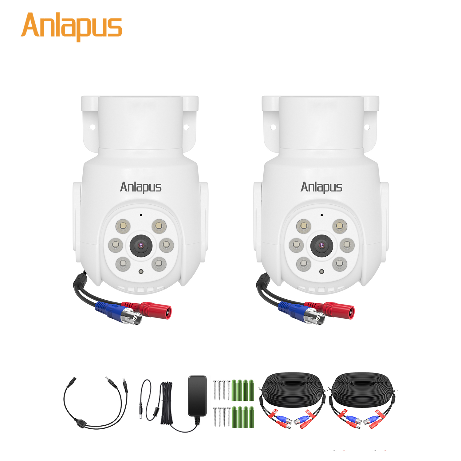 Anlapus 5MP 팬틸트 유선 보안 카메라 2팩/4 - Home Security And Cctv 리뷰 및 가격