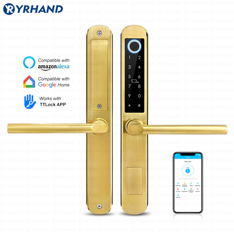 IP66 골드 스테인레스 스틸 슬라이딩 유리 스마트 잠 - Home Security Keypad 리뷰 및 가격