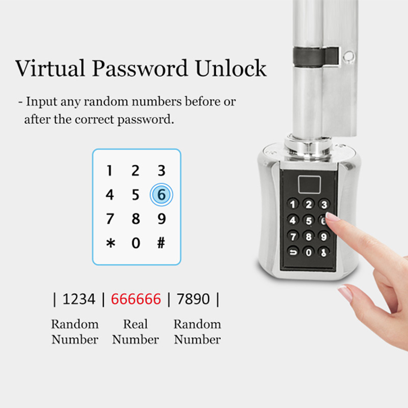 지문 스마트 실린더 잠금 암호 생체 인식 전자 도어 잠 - Home Security Keypad 리뷰 및 가격