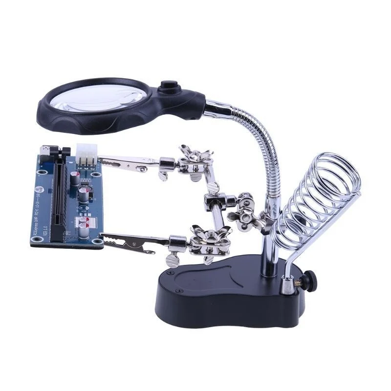 데스크탑 돋보기 용접 돋보기 LED 홀더 납땜 수리 도 - Glass Break Detector 리뷰 및 가격