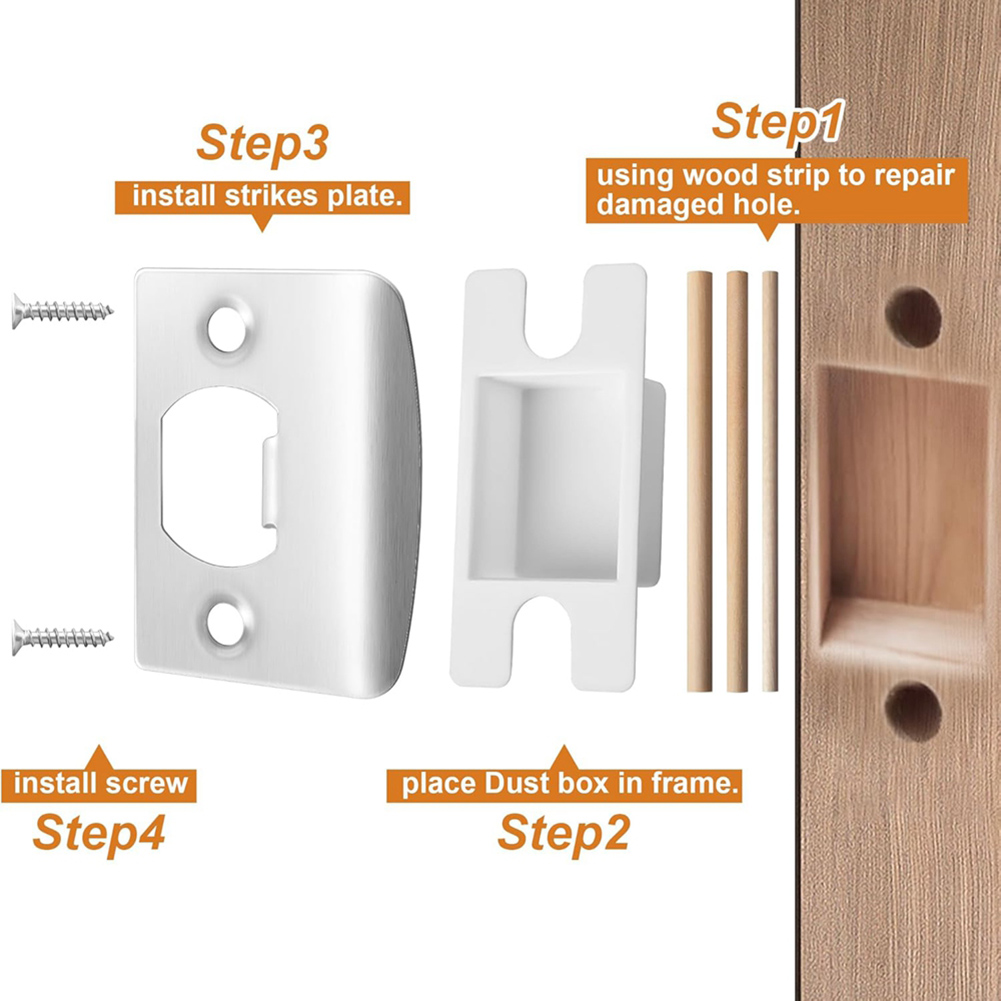 4팩 도어 래치 스트라이크 플레이트-스테인레스 스틸 도 - Door Reinforcer Kit 리뷰 및 가격