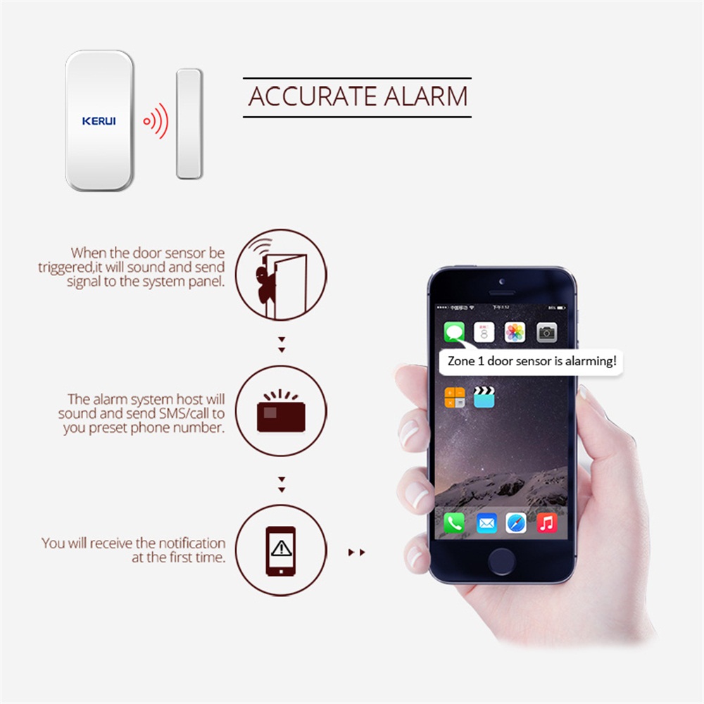 KERUI D035 433MHz 무선 창문 자석 센서  - Home Security Equipment 리뷰 및 가격