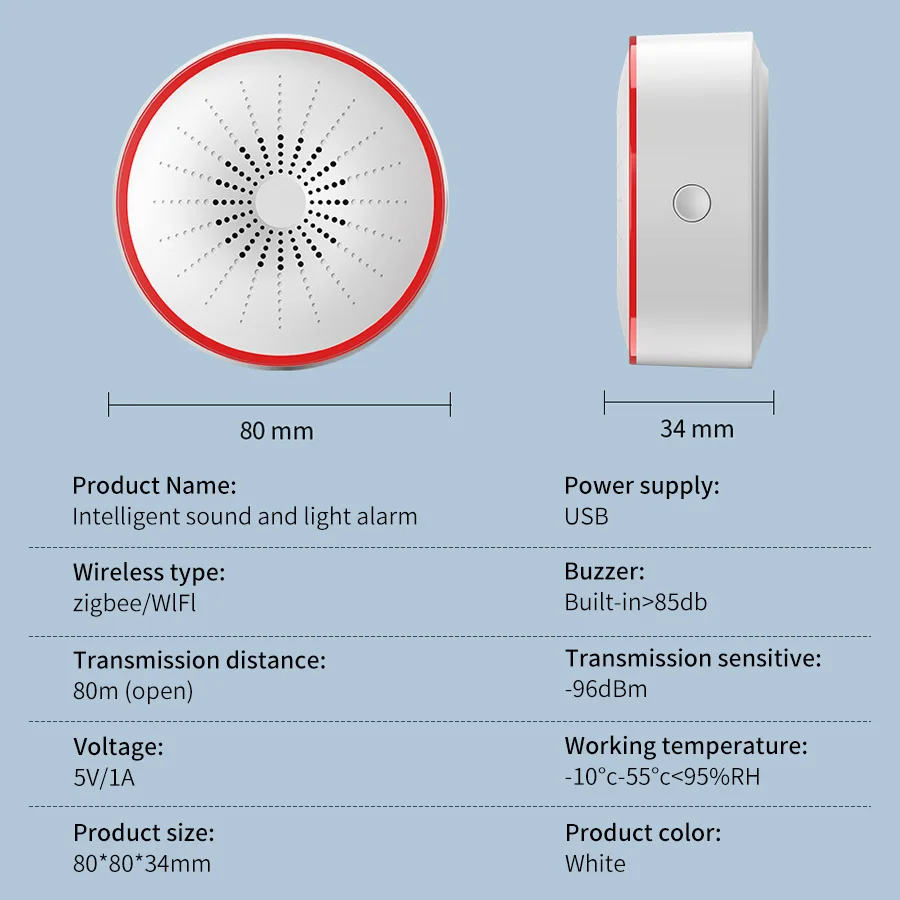 Tuya WiFi ZigBee 스마트 알람 사이렌 지능 - Home Security Equipment 리뷰 및 가격