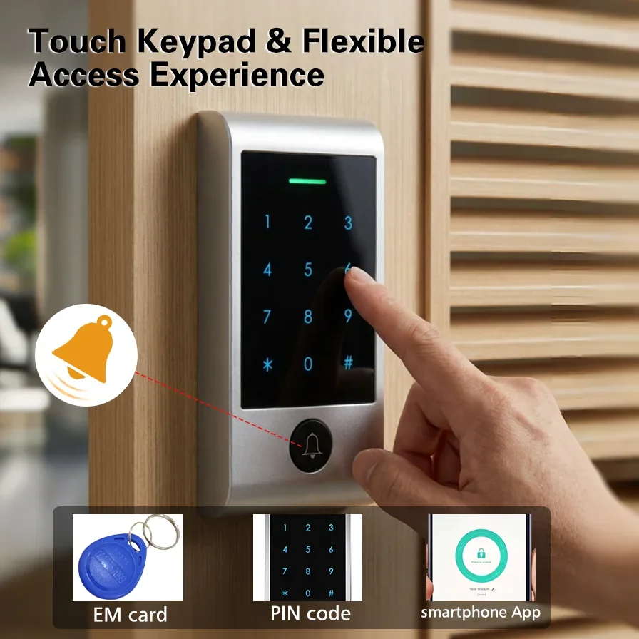 도어벨 버튼이 있는 고급 WIFI 원격 제어 터치 키패 - Home Security Keypad 리뷰 및 가격
