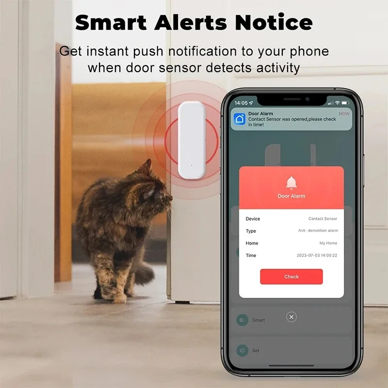 Tuya WiFi 스마트 도어 윈도우 센서 개폐 감지기 - Home Security Equipment 리뷰 및 가격