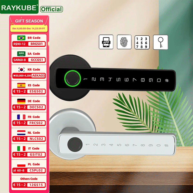 RAYKUBE M5 TT 잠금 BLE 스마트 지문 문짝 - Home Security Keypad 리뷰 및 가격