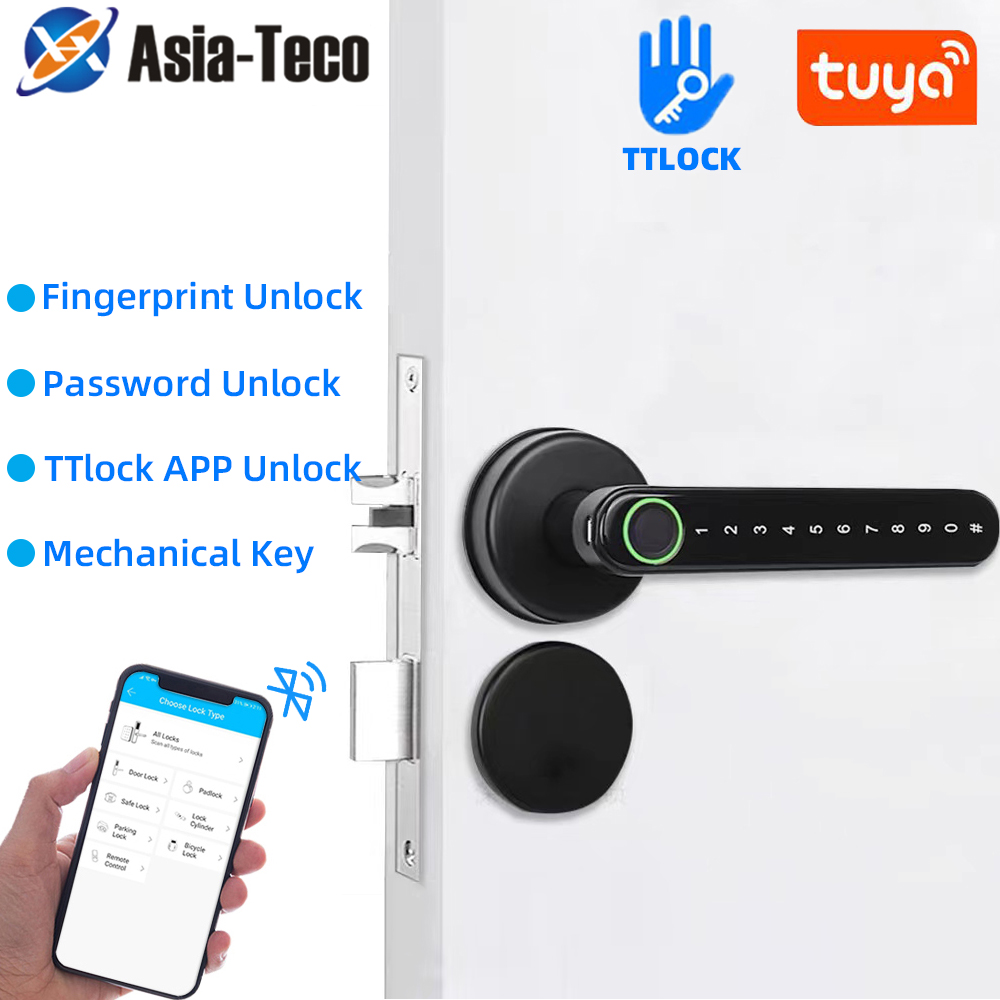 TTLock 스마트 블루투스 지문 잠금 장치 전자 손잡 - Home Security Keypad 리뷰 및 가격