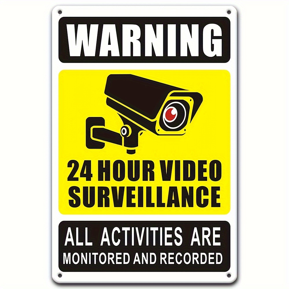 24시간 영상 감시 경고 표지판 - 보안 카메라 아이콘 - Home Security News 리뷰 및 가격