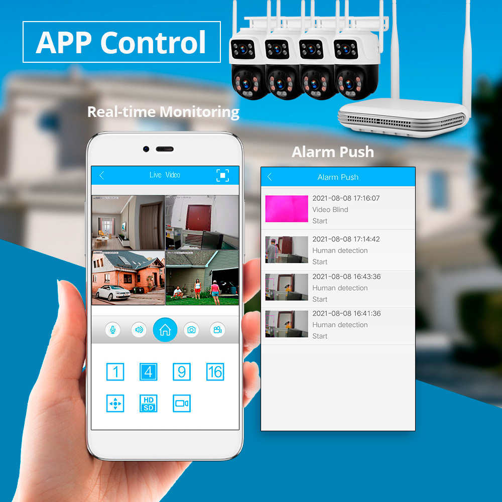 KERUI 방수 6MP HD 무선 듀얼 렌즈 PTZ W - Home Security And Cctv 리뷰 및 가격