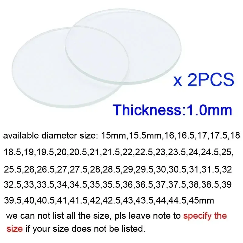 2개 15 - 45mm 플랫 라운드 시계 크리스탈 유리 - Glass Break Detector 리뷰 및 가격