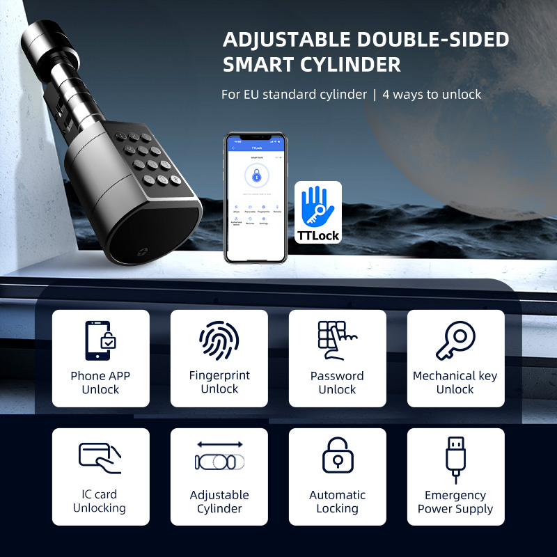 스마트 유로 원통형 도어락 ttlock 앱 키리스 보안 - Home Security Keypad 리뷰 및 가격