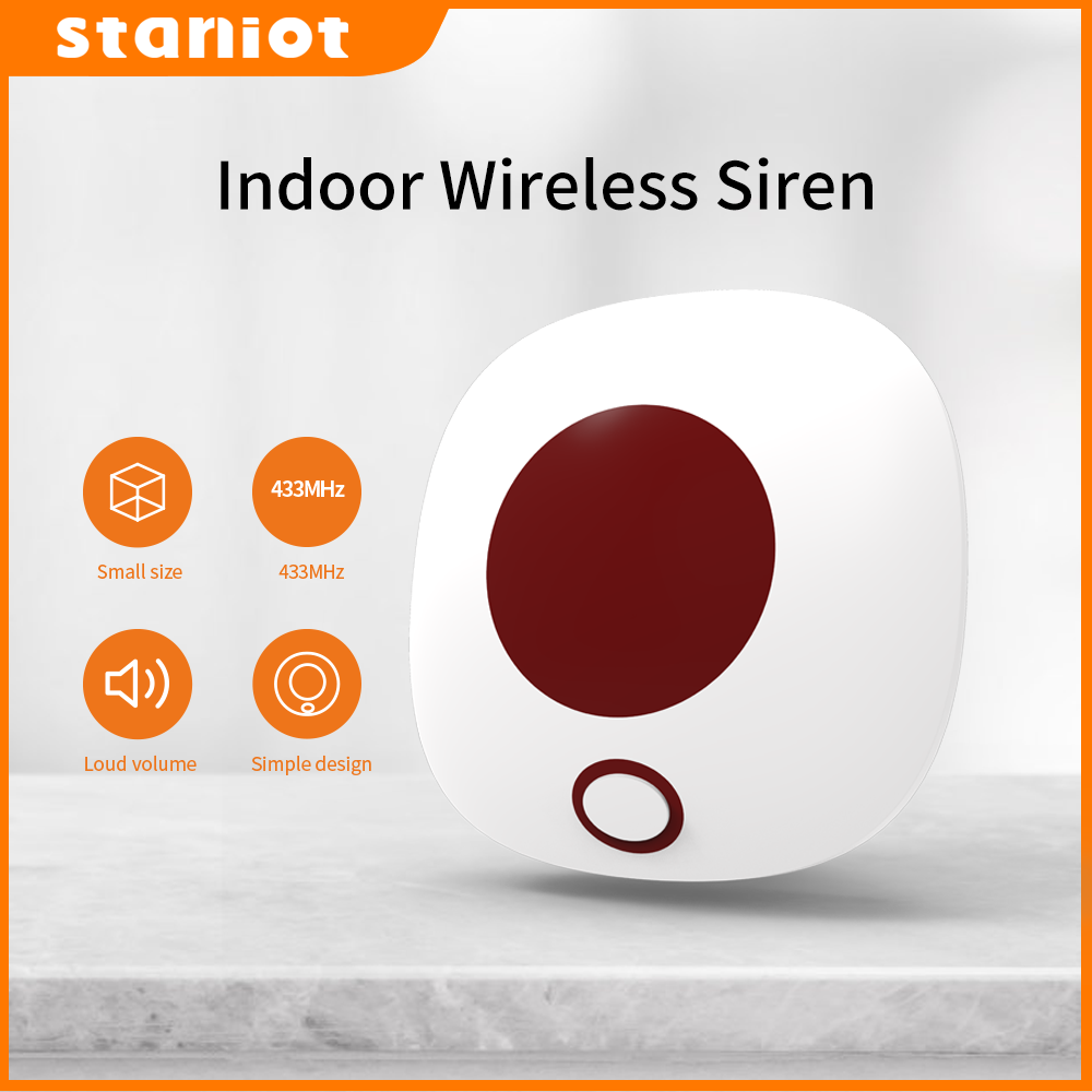 Staniot 실내 무선 사이렌 433Mhz 도난 홈  - Home Security Equipment 리뷰 및 가격