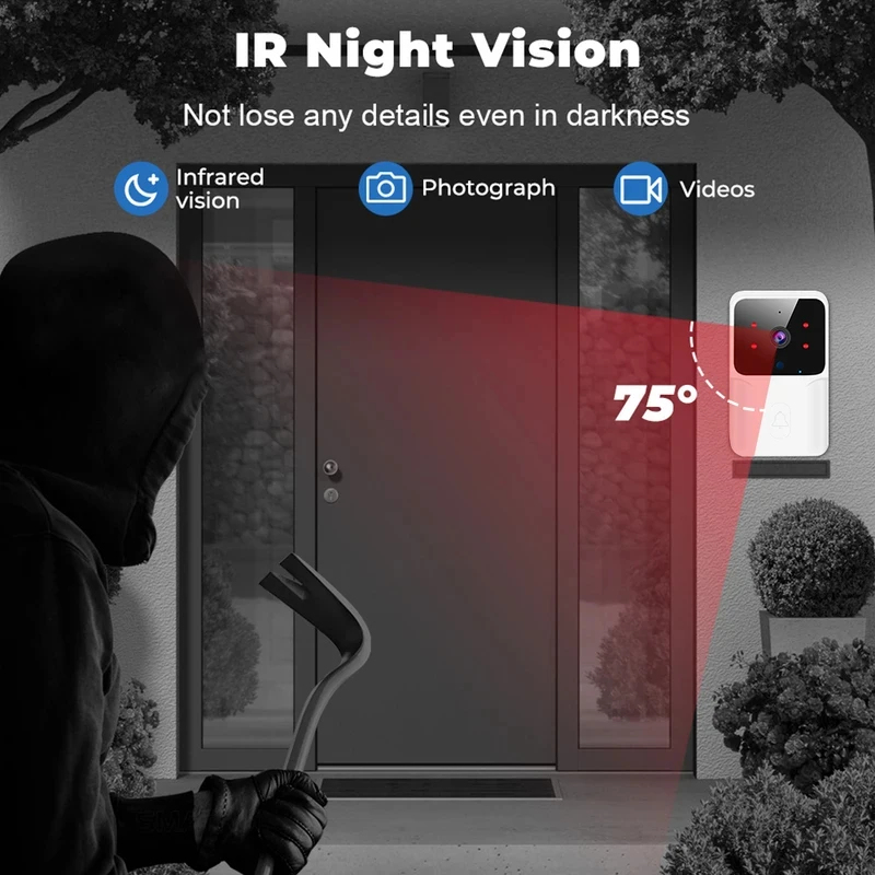 스마트 홈 WiFi 비디오 초인종 무선 전화 양방향 인 - Home Security Tech 리뷰 및 가격