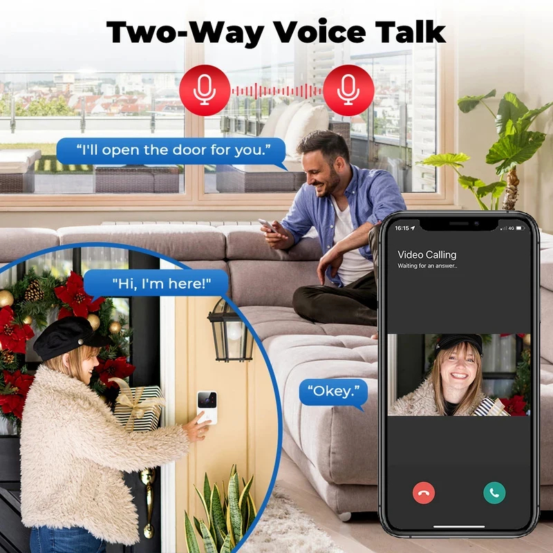 스마트 홈 WiFi 비디오 초인종 무선 전화 양방향 인 - Home Security Tech 리뷰 및 가격