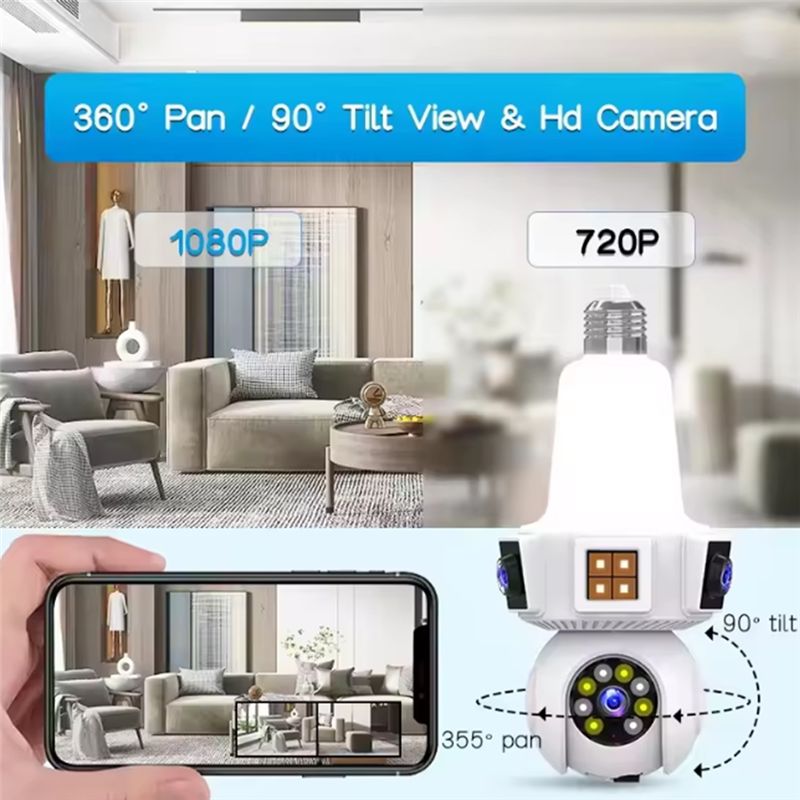 【A08I】듀얼 렌즈 마트 홈 무선 와이파이 미니 CC - Home Security And Cctv 리뷰 및 가격