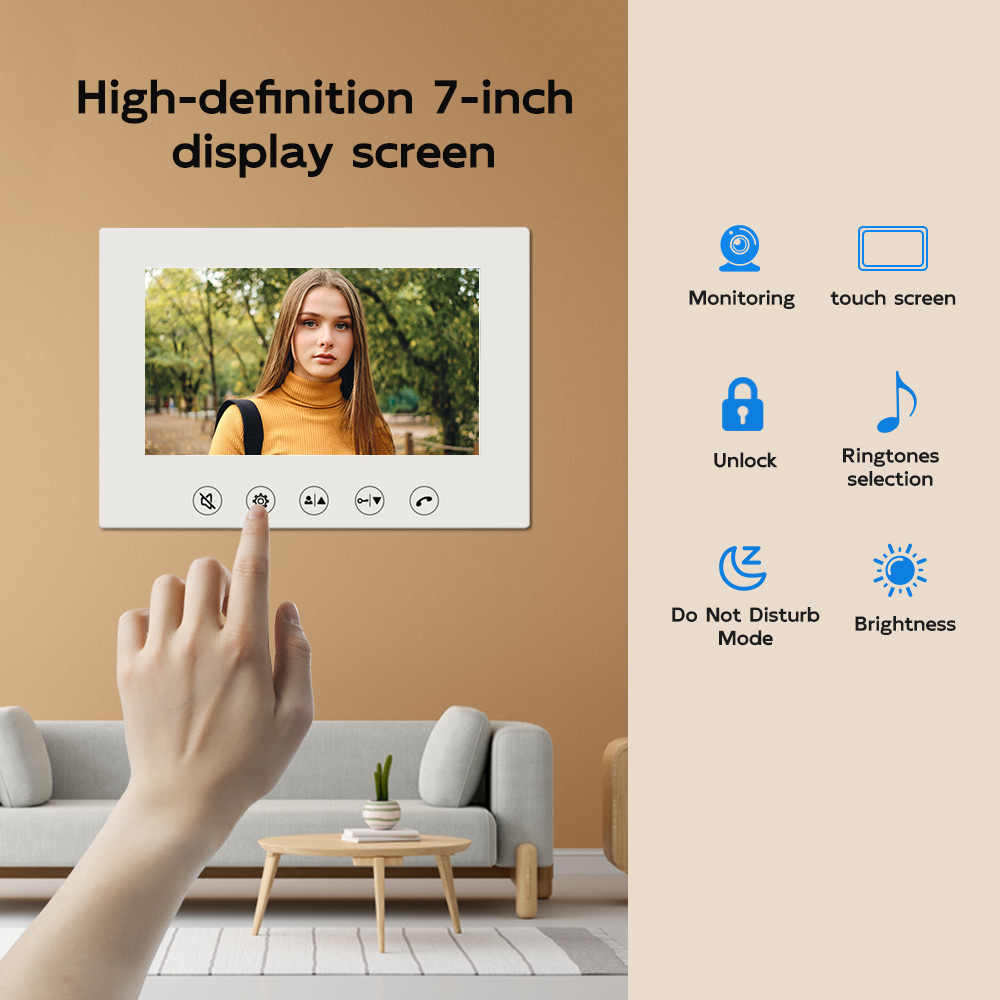 HD 비디오 인터콤 도어벨 방수 홈 보안 시스템 (모니 - Home Security Cameras Uk 리뷰 및 가격