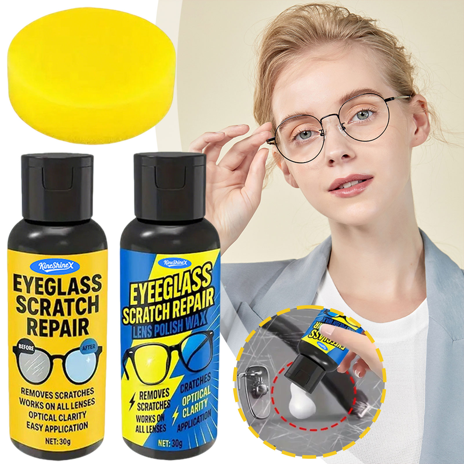 안경 안경 용 30g 스크래치 제거제 스크래치 수리 에 - Glass Break Detector 리뷰 및 가격